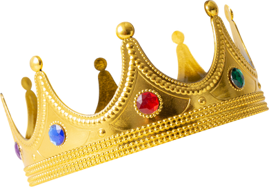 Realistic Golden Crown cutout, Png file